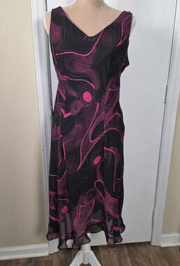 VTG 90’s Y2K Fairy Grunge Slip Dress Sz 16 Dark Romantic Whimsigoth Retro Pink